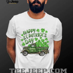 Vintage Green Leopard Shamrock Farm Truck St. Patrick's Day T Shirt