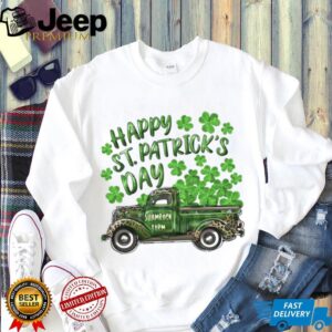 Vintage Green Leopard Shamrock Farm Truck St. Patrick's Day T Shirt