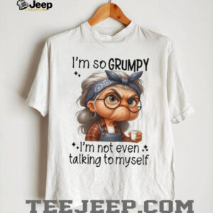 Vintage Grumpy Grandma Coffee Graphic T Shirt Funny Sarcastic Humorous Tee