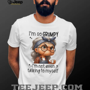 Vintage Grumpy Grandma Coffee Graphic T Shirt Funny Sarcastic Humorous Tee
