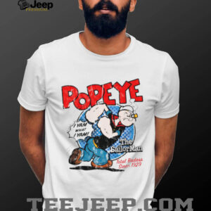 Vintage Popeye The Sailor Man “I Yam What I Yam” Classic Cartoon Tee