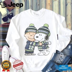 Vintage Seattle Seahawks Charlie Brown and Snoopy #12 Fan T Shirt Vintage Seattle Seahawks Charlie Brown and Snoopy #12 Fan T Shirt