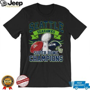 Vintage Seattle Seahawks Super Bowl LX Champions Football Helmet Tee