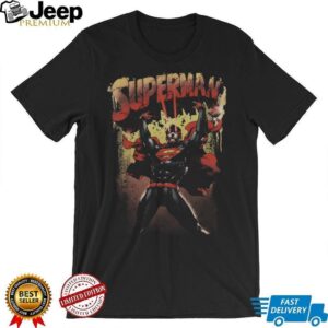 Vintage Superman Heat Vision Graphic T Shirt DC Comics Retro Tee