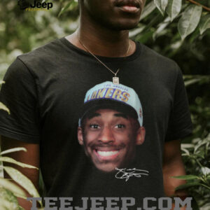 Vintage Young Kobe Bryant Smiling Face with Signature Graphic T Shirt Vintage Young Kobe Bryant Smiling Face with Signature Graphic T Shirt