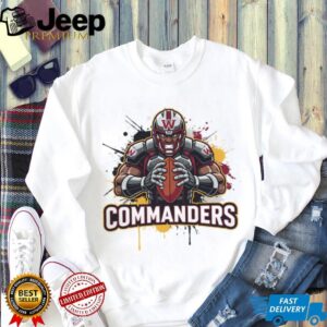 Washington Commanders Action Player Splatter Art T Shirt Washington Commanders Action Player Splatter Art T Shirt