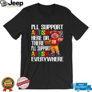 Washington Commanders Major Tuddy Autism Awareness Support T Shirt Washington Commanders Major Tuddy Autism Awareness Support T Shirt