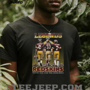 Washington Redskins Legends Jurgensen Baugh Theismann Memories T Shirt