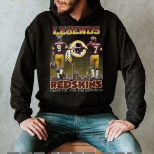 Washington Redskins Legends Jurgensen and Theismann Thank You For The Memories T Shirt