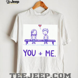 “You + Me” Cute Piano Bench Couple Sketch Graphic Tee
