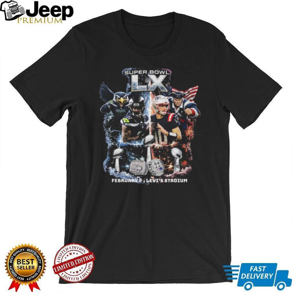 Super Bowl LX Matchup 2026 Levi’s Stadium Commemorative T Shirt Super Bowl LX Matchup 2026 Levi’s Stadium Commemorative T Shirt