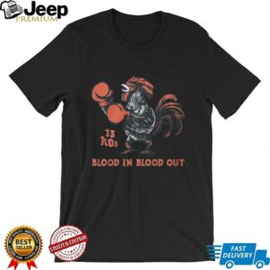 Blood In Blood Out 13 KOs Boxing Rooster Chicano Culture Graphic Tee