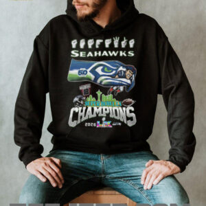 Seattle Seahawks Super Bowl LX Champions 2026 Commemorative Graphic T Shirt