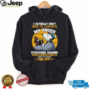 Sarcastic Snoopy Anger Management T Shirt Control Their Habit Of Pissing Me Off