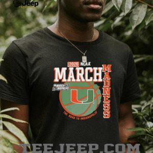 2026 NCAA March Madness Miami Hurricanes Road to Indianapolis T shirt 2026 NCAA March Madness Miami Hurricanes Road to Indianapolis T shirt