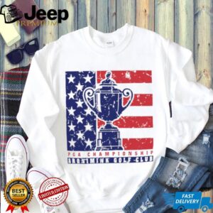 2026 PGA Championship Aronimink Golf Club American Flag Trophy T Shirt 2026 PGA Championship Aronimink Golf Club American Flag Trophy T Shirt