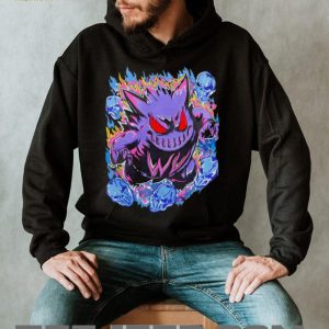 Scary Gengar Ghost Pokemon Neon Skulls Graphic Streetwear T Shirt Scary Gengar Ghost Pokemon Neon Skulls Graphic Streetwear T Shirt