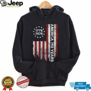 America 250 Years 1776 2026 Vertical Distressed Flag T Shirt America 250 Years 1776 2026 Vertical Distressed Flag T Shirt