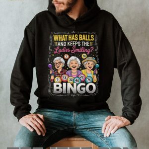 Funny Bingo Balls Ladies Smiling Graphic T Shirt for Senior Women
