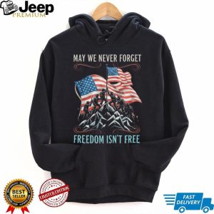 May We Never Forget Freedom Isn't Free Patriotic American Flag T Shirt