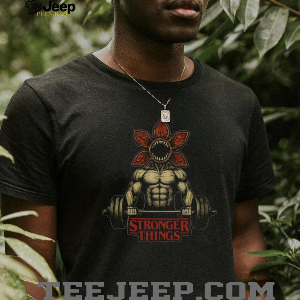 Stronger Things Bodybuilder Demogorgon Gym & Fitness T Shirt Stronger Things Bodybuilder Demogorgon Gym & Fitness T Shirt