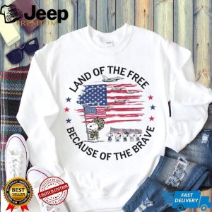 Snoopy Military Veteran Land Of The Free Because Of The Brave T Shirt Snoopy Military Veteran Land Of The Free Because Of The Brave T Shirt
