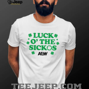 AEW Luck O’ The Sickos St. Patrick’s Day Clover White T Shirt AEW Luck O’ The Sickos St. Patrick’s Day Clover White T Shirt