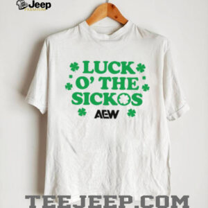 AEW Luck O' The Sickos St. Patrick's Day Clover White T Shirt