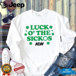 AEW Luck O' The Sickos St. Patrick's Day Clover White T Shirt