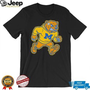 Angry Michigan Wolverines Mascot Blue and Maize Vintage Sports T Shirt Angry Michigan Wolverines Mascot Blue and Maize Vintage Sports T Shirt
