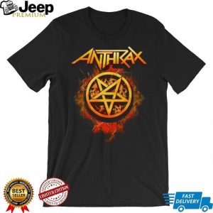 Anthrax Flaming Pentagram Logo Heavy Metal Graphic T Shirt Anthrax Flaming Pentagram Logo Heavy Metal Graphic T Shirt