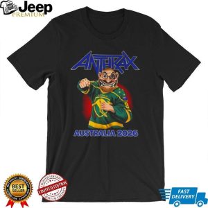 Anthrax Not Man Australia 2026 Boxing Kangaroo Jersey T Shirt Anthrax Not Man Australia 2026 Boxing Kangaroo Jersey T Shirt