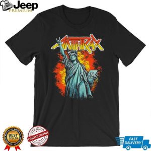 Anthrax Statue of Liberty Rock On Graphic Metal T Shirt Anthrax Statue of Liberty Rock On Graphic Metal T Shirt