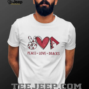 Arizona Diamondbacks Peace Love Dbacks Baseball T Shirt Arizona Diamondbacks Peace Love Dbacks Baseball T Shirt