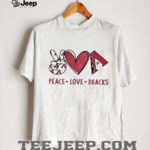 Arizona Diamondbacks Peace Love Dbacks Baseball T Shirt