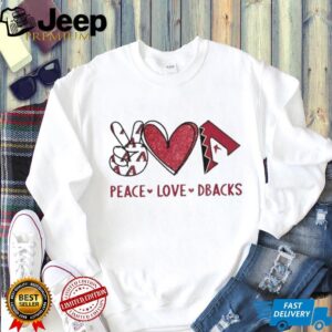 Arizona Diamondbacks Peace Love Dbacks Baseball T Shirt