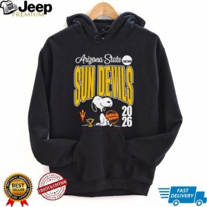 Arizona State Sun Devils Snoopy 2026 NCAA Basketball T shirt Arizona State Sun Devils Snoopy 2026 NCAA Basketball T shirt