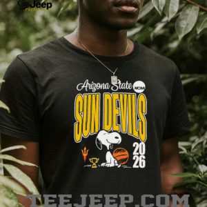 Arizona State Sun Devils Snoopy 2026 NCAA Basketball T shirt
