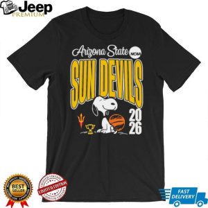 Arizona State Sun Devils Snoopy 2026 NCAA Basketball T shirt