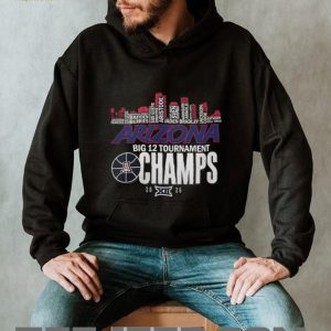 Arizona Wildcats 2026 Big 12 Tournament Champs City Skyline T Shirt