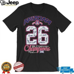 Arizona Wildcats Big 12 Conference Champions 2026 Signature T Shirt
