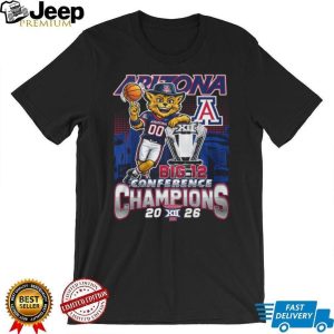 Arizona Wildcats Big 12 Conference Men's Basketball Champions 2026 T Shirt