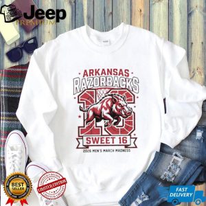 Arkansas Razorbacks 2026 Men’s March Madness Sweet 16 Logo T Shirt Arkansas Razorbacks 2026 Men’s March Madness Sweet 16 Logo T Shirt