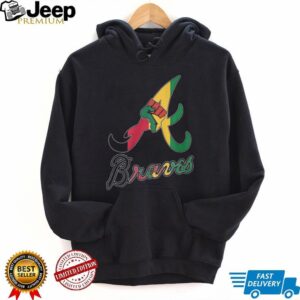 Atlanta Braves Black History Month Pan African Flag Colors Logo T Shirt