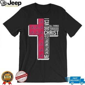 Atlanta Braves Christian Cross T Shirt Philippians 4 13 Bible Verse