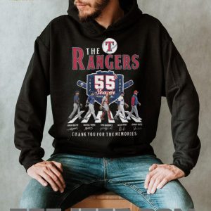 Texas Rangers 55th Season Anniversary Abbey Road Baseball T Shirt