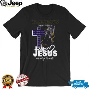 Baltimore Ravens In My Veins Jesus In My Heart Christian Fan Coffee T Shirt Baltimore Ravens In My Veins Jesus In My Heart Christian Fan Coffee T Shirt