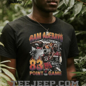 Bam Adebayo Miami Heat 83 Point Game March 10 2026 Vintage Graphic T Shirt