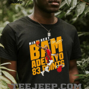 Bam Adebayo Miami Heat 83 Points Signature Dunk Graphic T Shirt