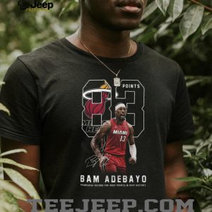 Bam Adebayo Miami Heat Franchise Points Record Commemorative T Shirt